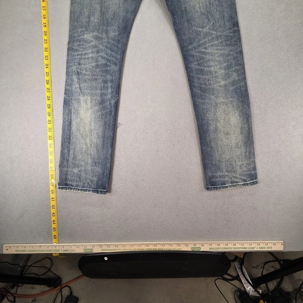 Banana Republic Jeans Mens Blue Selvedge Slim Fit‎ Distressed Fits 27x28